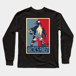 Arctic's Finest Penguin Ice Hockey HOPE Long Sleeve T-Shirt